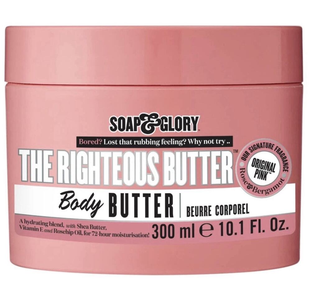 Soap & Glory The Righteous Body Butter - Hydrating Body Moisturizer for Dry Skin
